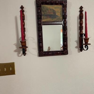 Mirror & sconces set