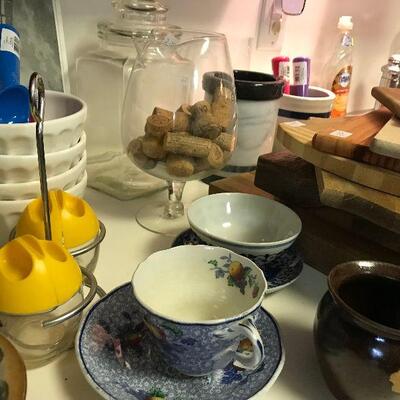 Assortment of Wooden Cutting Boards and Bowls