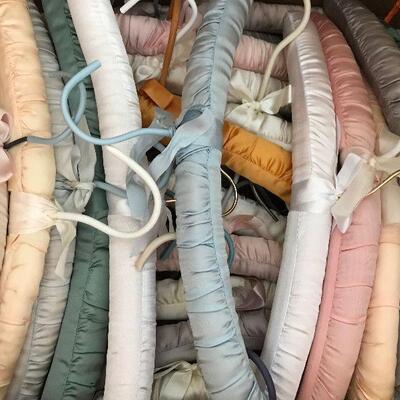 Large assortment of Vintage Padded Hangers