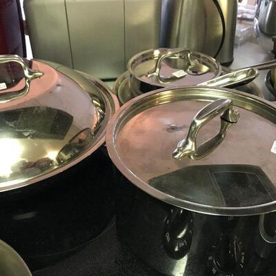 Revere Ware copper clad pots and pans
