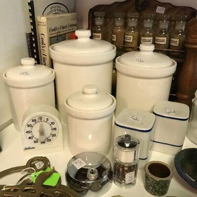 Canisters and misc items