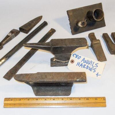 Unmarked anvils and hardies