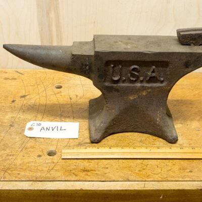 unmarked made in USA anvil, 56 1/2 lbs