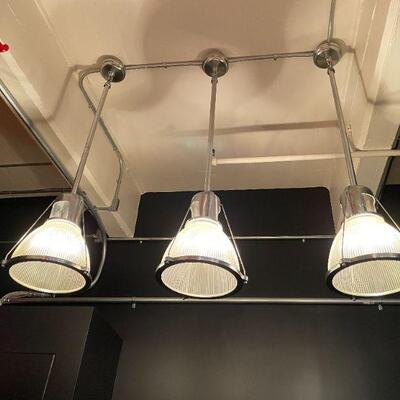 Set of 3-Industrial Holophane Pendant Ceiling Lamps (Restoration Hardware)
