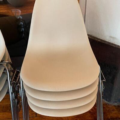 12-Herman Miller Eames Molded Plastic Side Chairs