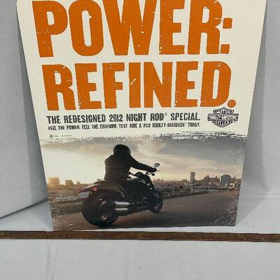 Harley Davidson Cardboard Advertisement 