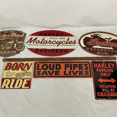 Collection of Motorcycle Signs - Reproductions
