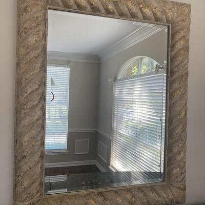 Distressed Gold Frame Mirror