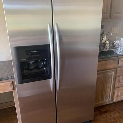 Kitchen Aid Stainless Side-by-Side Refrigerator