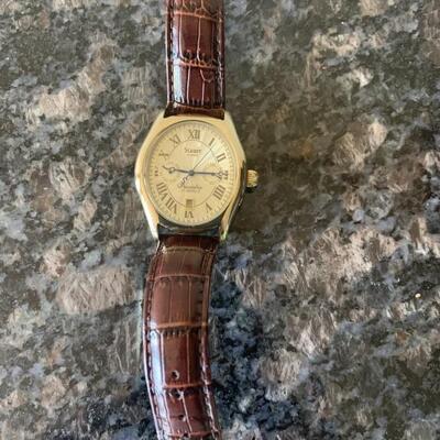 Stauer Watch with Genuine Leather Band