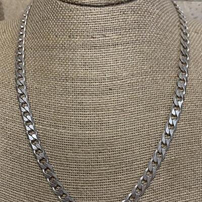 1.5oz Sterling Silver Flat Chain Necklace Made in Italy