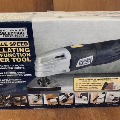 Chicago Electric Oscillating Multi-Tool #61219 
2 Amp Variable Speed
New in Box