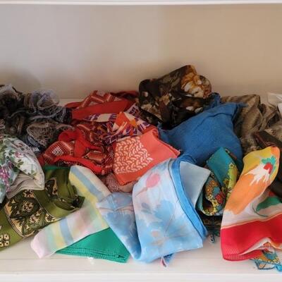 Lot of Ladies Scarves, as pictured