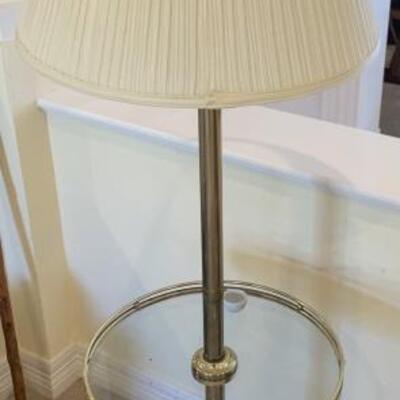 Mid Century Floor Lamp with Table and Shade