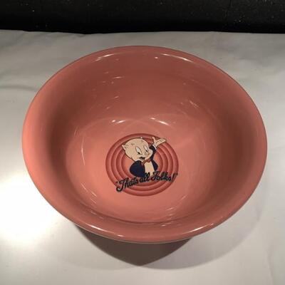 Looney Tunes Porky Pig 9in Fiestaware Bowl