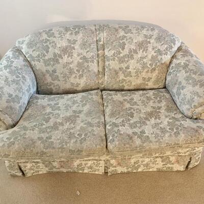 Two Cushion Floral Loveseat