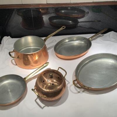 Copper Cookware Lot