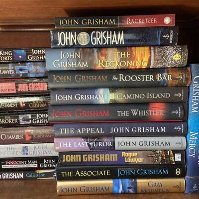 Lot of John Grisham Books, as pictured