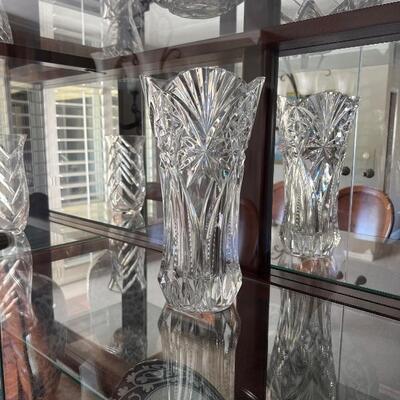 Heavy lead crystal vases