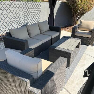 Five piece patio furniture set.