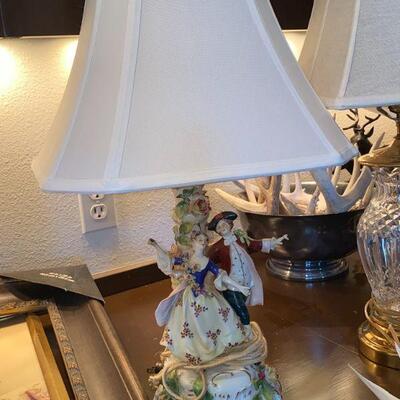 vintage porcelain lamp 