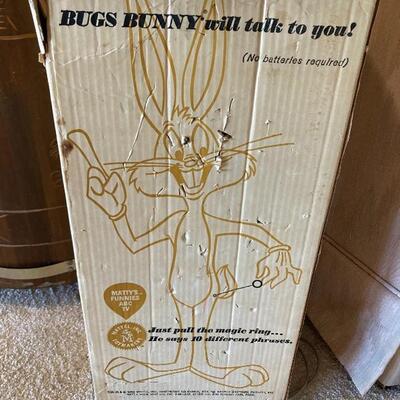 Vintage Mattel talking Bugs Bunny with original box - works!