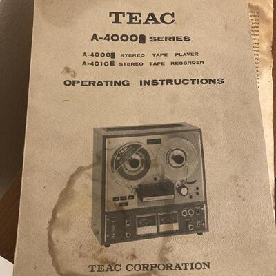 Teac A-4000 owner's manual

