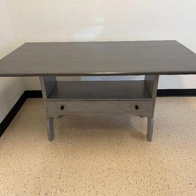 Dining Table - Light Grey Base with Charcoal Top.  60