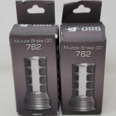 #2522 • 2 OSS Muzzle Brake-QD 762 thread pitch M14x1 LH 