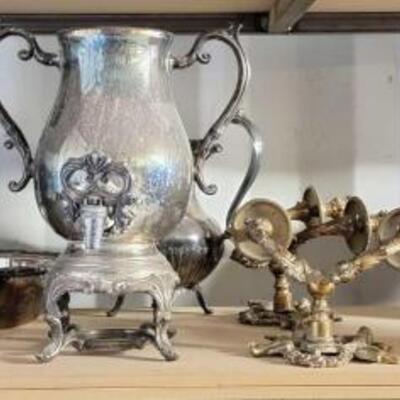 #5500 • Antique Tea Pitchers, Bowls and Wall Candle Holder