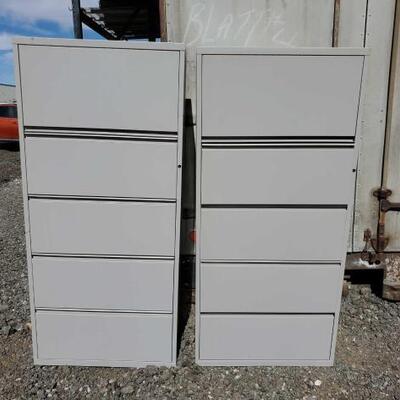 #30000 • 2 Metal Storage Cabinets: Both Measure Approx: 30