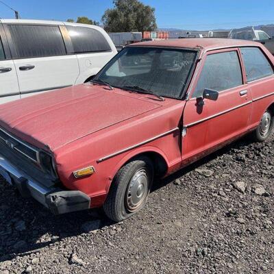 #86 • 1979 Datsun 210: Vin: HLB310225439
Plate:  076YTS

Doc Fee: $70

Note
Sold on application for duplicate title
SALVAGED