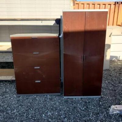 30001 • Filing Cabinet And Storage Cabinet: Filing Cabinet Measures Approx: 36