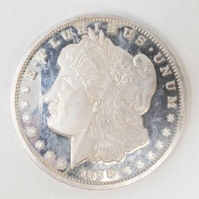 #1202 • 2 Oz. 999 Fine Silver Morgan Dollar Copy
