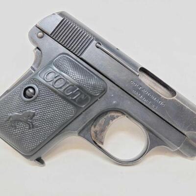 #240 • Colt 1908 25 Semi-Auto Pistol: Serial Number: 214501 Barrel Length: 2