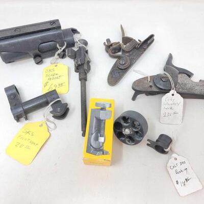 #2538 • Gun Parts: Includes Colt 389 Bushing, Springfield Lock, SKS Scope Mount, SKS Front Sight and More!.