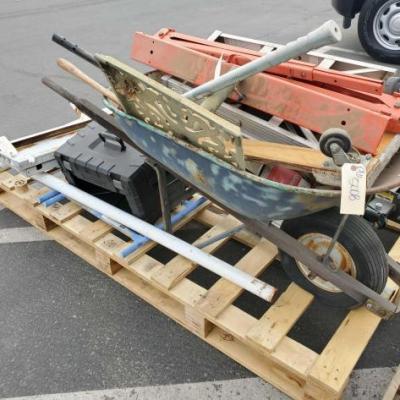 #80202 • Wheelbarrow, Scaffolding, Step Ladder, And More.