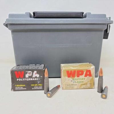 #2136 • Approx 400 Rounds of 7.62×39mm Ammo Case Included
