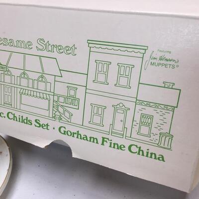 Vintage Sesame Street Children's China Set by Gorham 