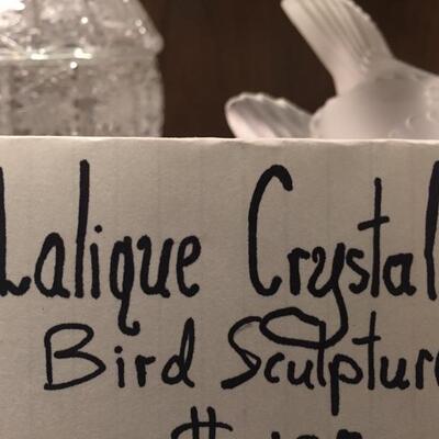 Lalique Crystal Bird Sculpture 