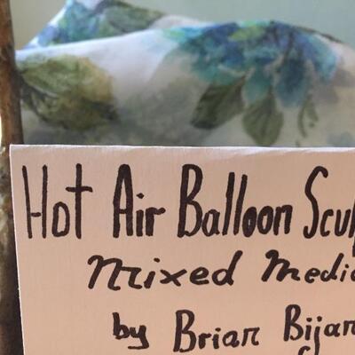 Hot Air Balloon Art Sculpture by Brian Bijan, Mixed Media 