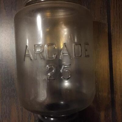 Antique Arcade Crystal Wall Mounted Coffee Grinder 