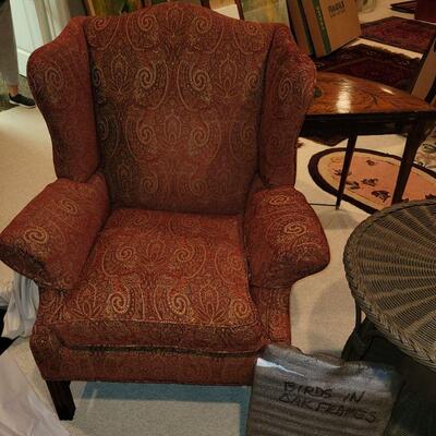 Pair of wing back chairs, like new