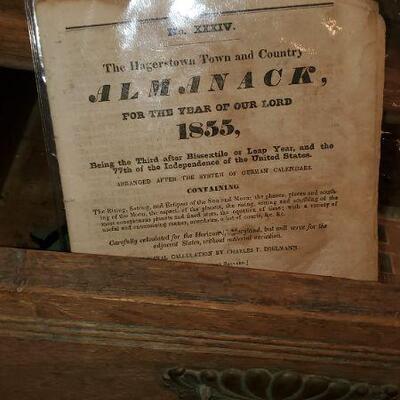 Old Hagerstown Almanack 1855