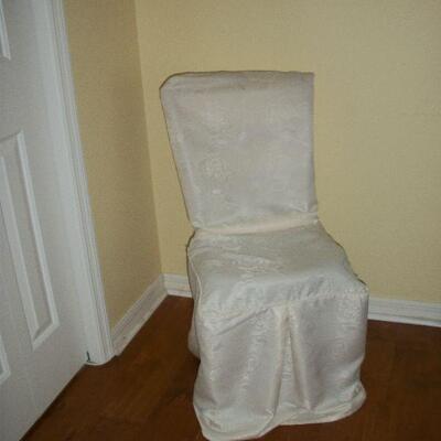 Wood Chair under slip cover
