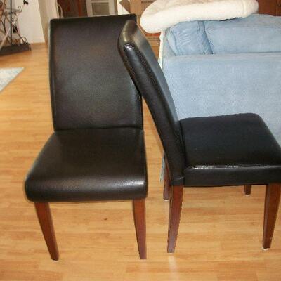 2 - Black Parsons Chairs