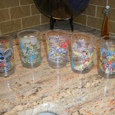 Set of 5 McDonald's Disney Glasses