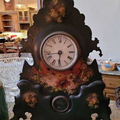 Antique metal clock