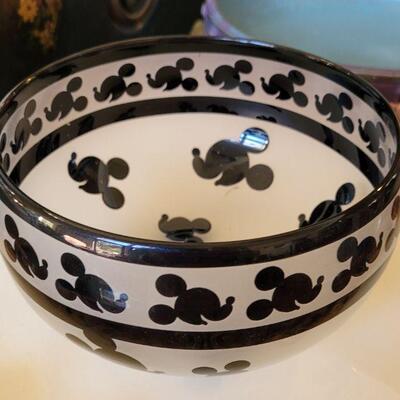 Correia glass Mickey Mouse bowl