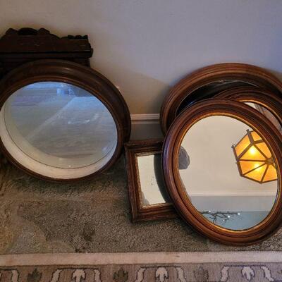 large selection of oval Victorian mirrors